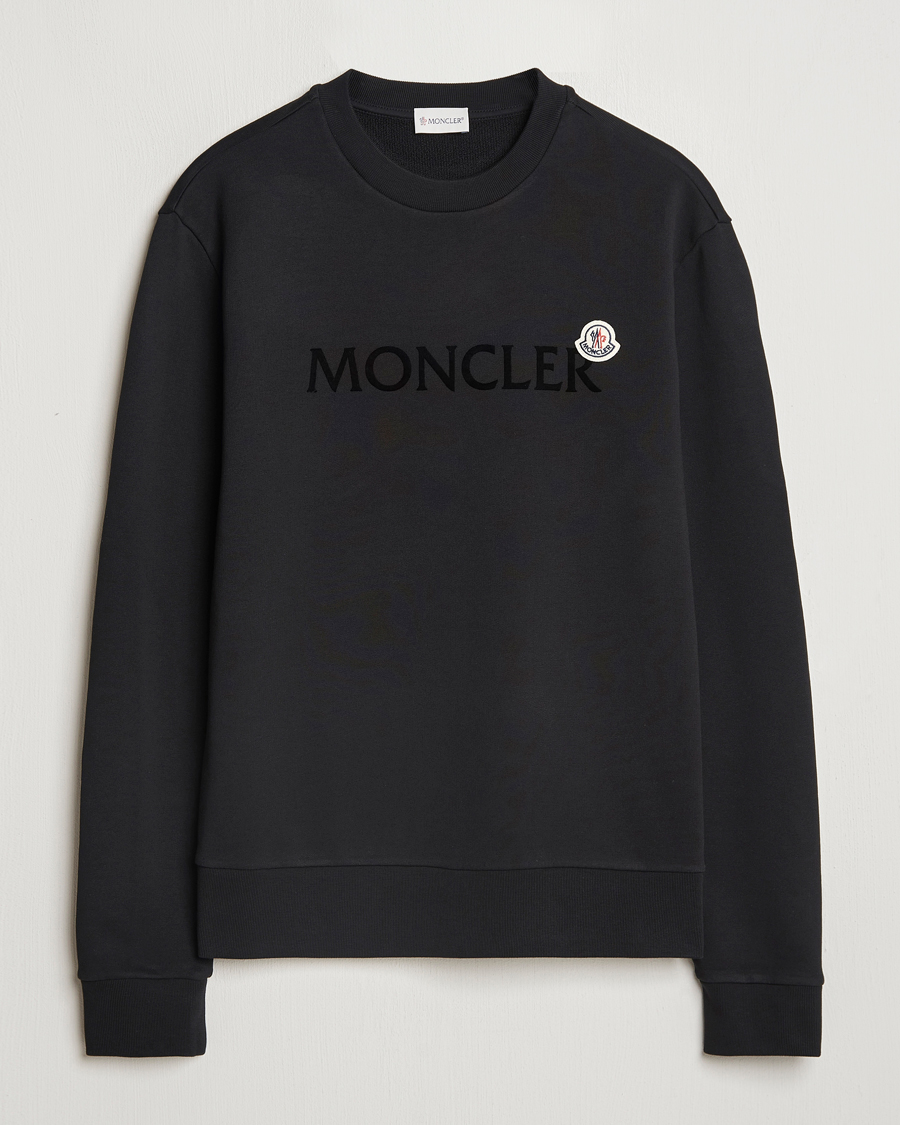 Mies | Puserot | Moncler | Lettering Logo Sweatshirt Black