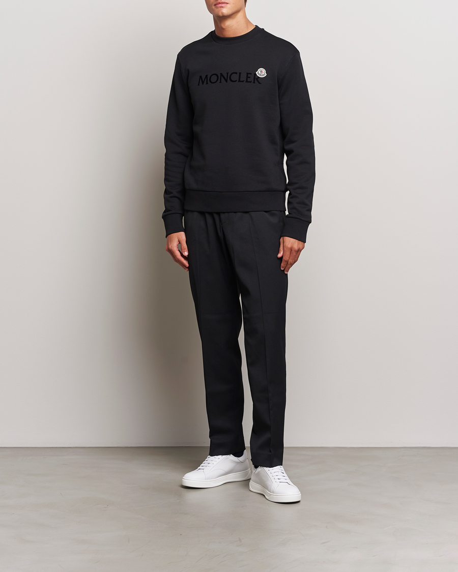 Mies | Puserot | Moncler | Lettering Logo Sweatshirt Black