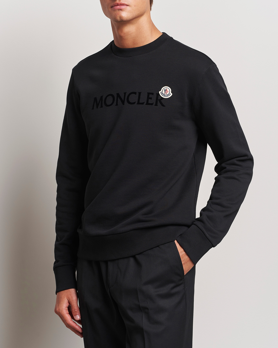 Mies | Puserot | Moncler | Lettering Logo Sweatshirt Black