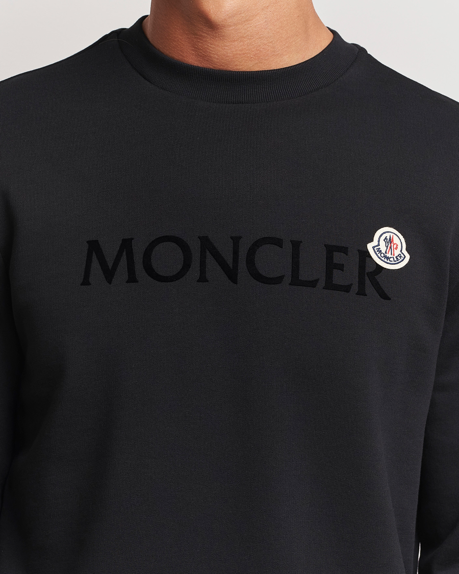 Mies | Puserot | Moncler | Lettering Logo Sweatshirt Black