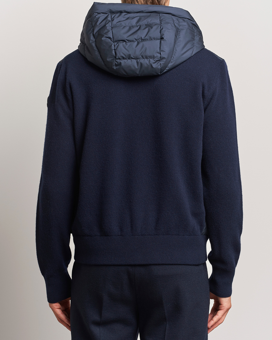 Mies | Takit | Moncler | Full Zip Padded Hoodie Dark Blue