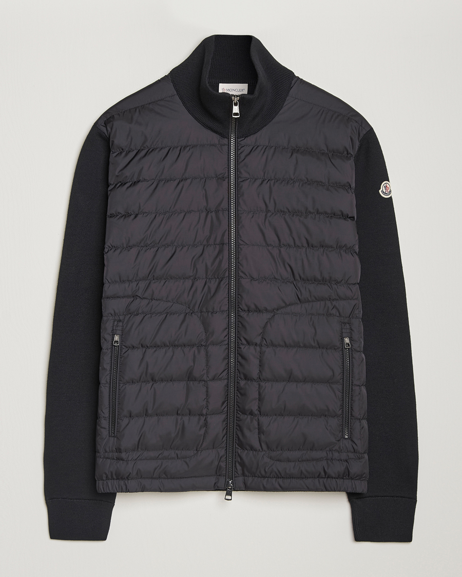 Mies | Puserot | Moncler | Hybrid Zip Cardigan Black