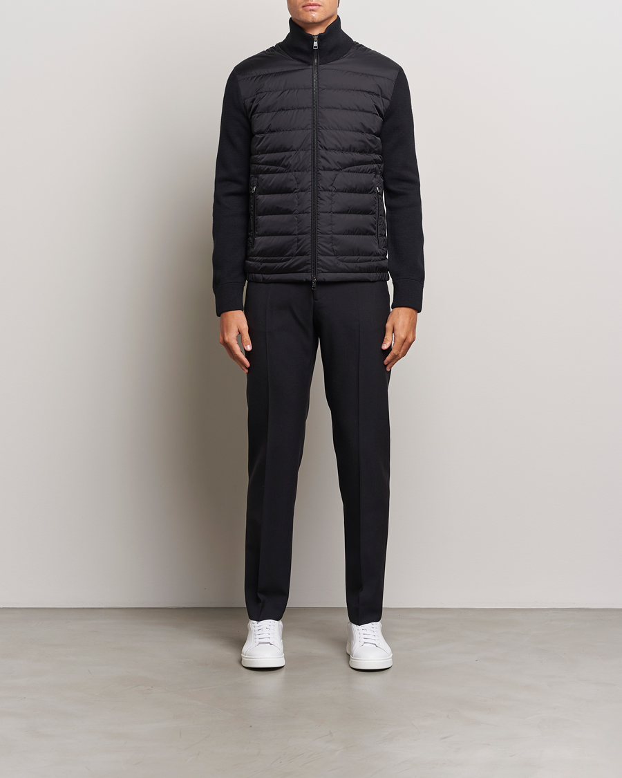 Mies | Puserot | Moncler | Hybrid Zip Cardigan Black