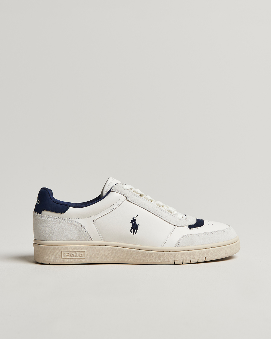 Mies | Polo Ralph Lauren Polo Court Sneaker Deckwash White/Navy | Polo Ralph Lauren | Polo Court Sneaker Deckwash White/Navy