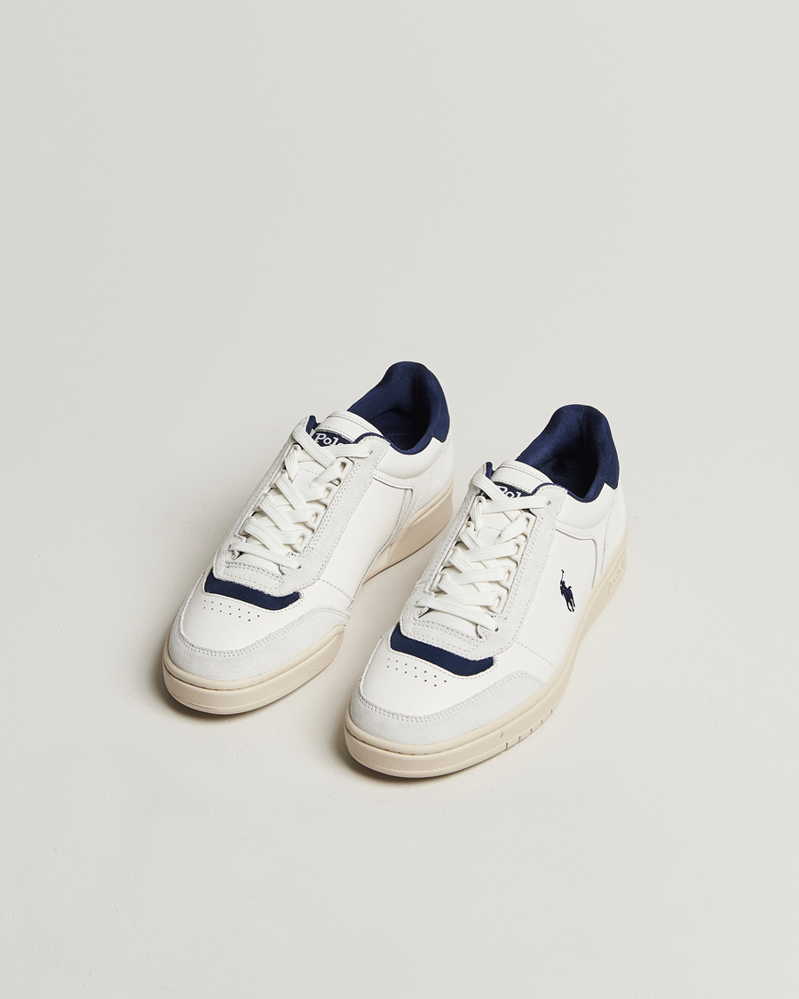 Mies | Polo Ralph Lauren Polo Court Sneaker Deckwash White/Navy | Polo Ralph Lauren | Polo Court Sneaker Deckwash White/Navy