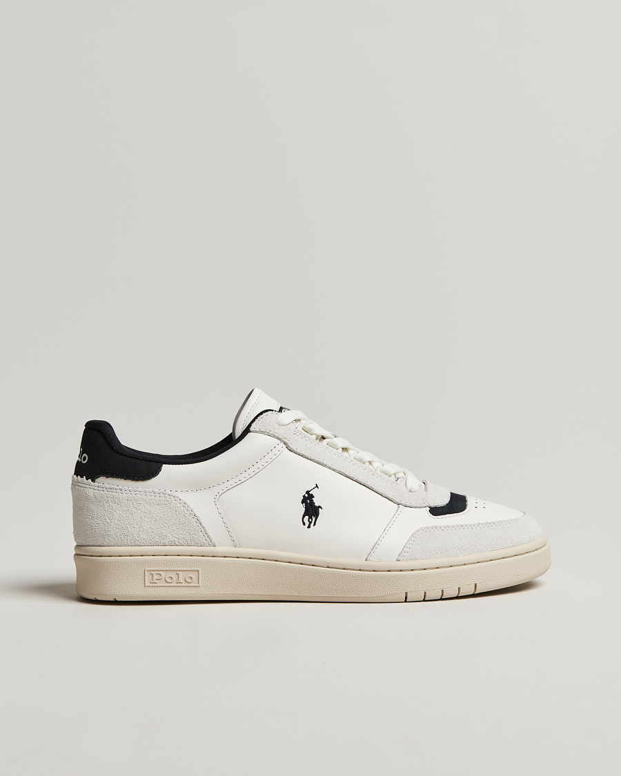 Mies | Polo Ralph Lauren Polo Court Sneaker Deckwash White/Black | Polo Ralph Lauren | Polo Court Sneaker Deckwash White/Black