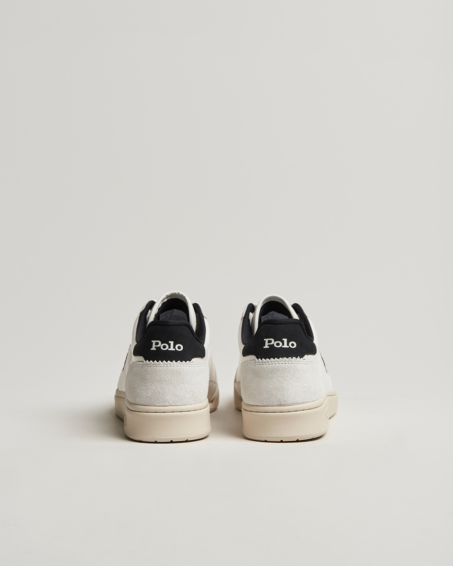 Mies | Polo Ralph Lauren Polo Court Sneaker Deckwash White/Black | Polo Ralph Lauren | Polo Court Sneaker Deckwash White/Black