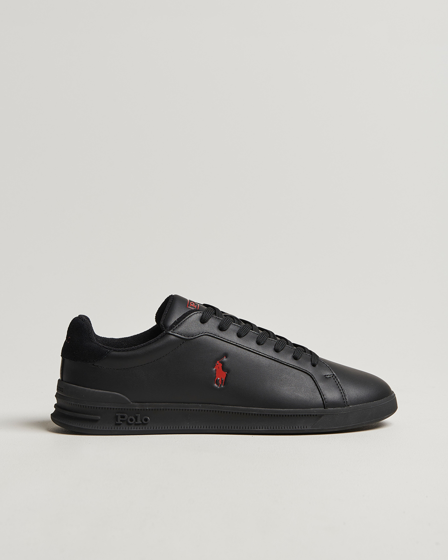 Mies | Polo Ralph Lauren Heritage Court II High Sneaker Black/Red | Polo Ralph Lauren | Heritage Court II High Sneaker Black/Red