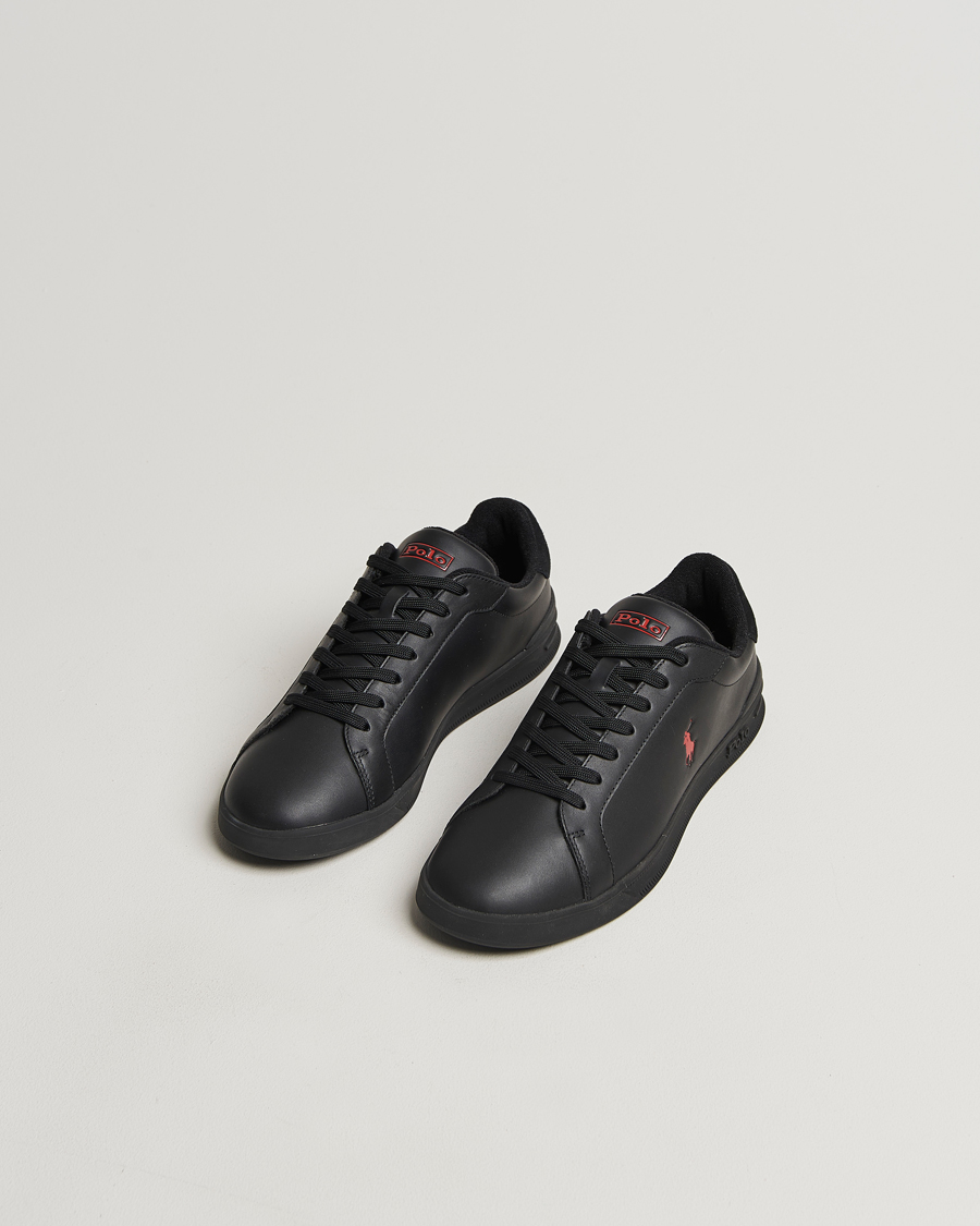 Mies | Polo Ralph Lauren Heritage Court II High Sneaker Black/Red | Polo Ralph Lauren | Heritage Court II High Sneaker Black/Red