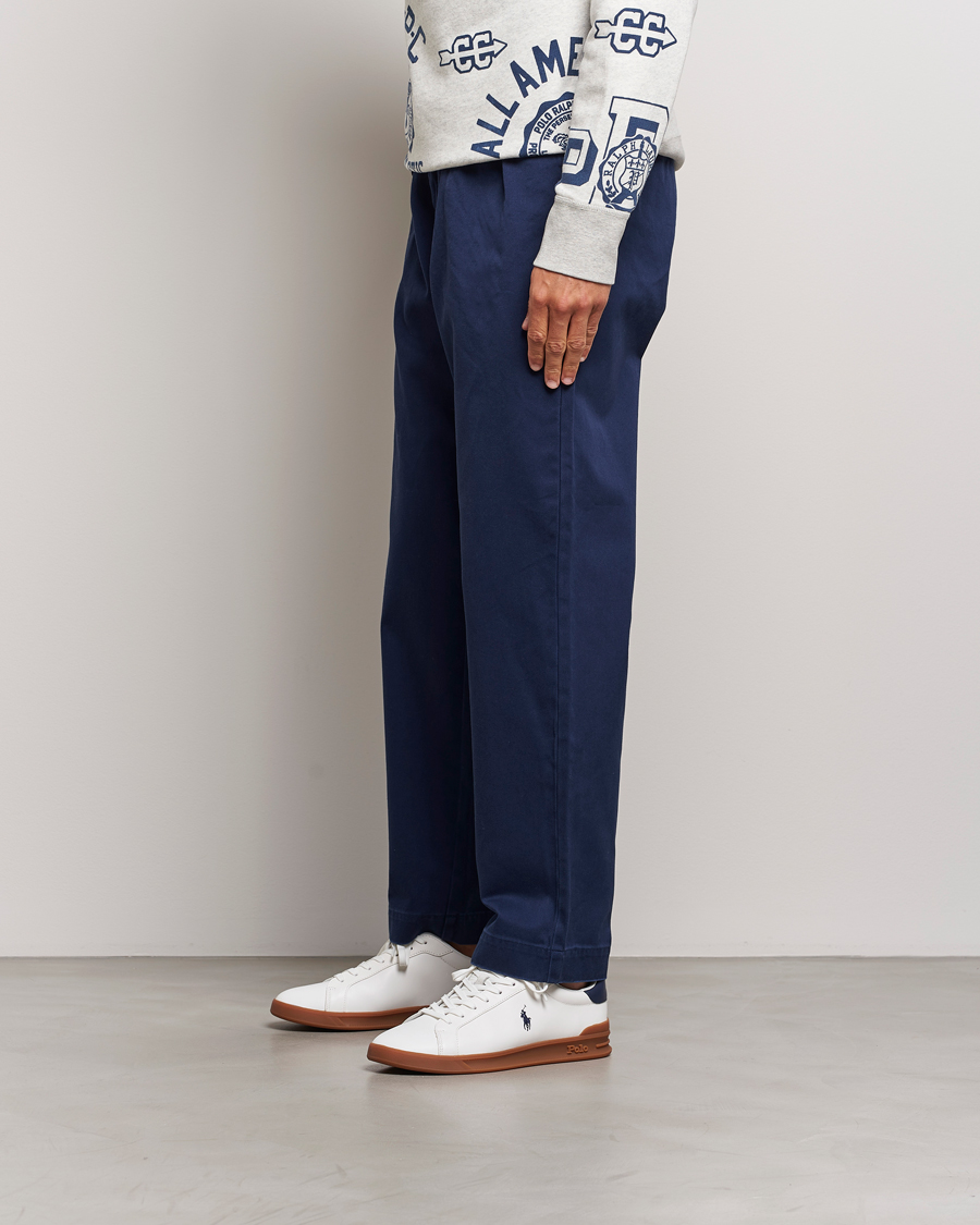 Mies | Polo Ralph Lauren Heritage Count II Low Sneaker Deckwash White/Navy | Polo Ralph Lauren | Heritage Count II Low Sneaker Deckwash White/Navy