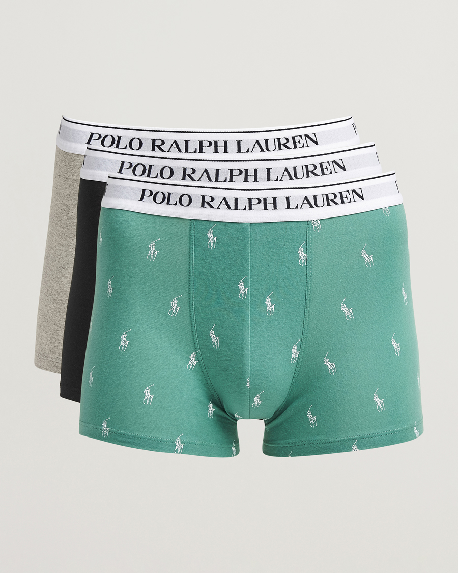 Mies | Alusvaatteet | Polo Ralph Lauren | 3-Pack Trunk Fairway Green/Moss/Black