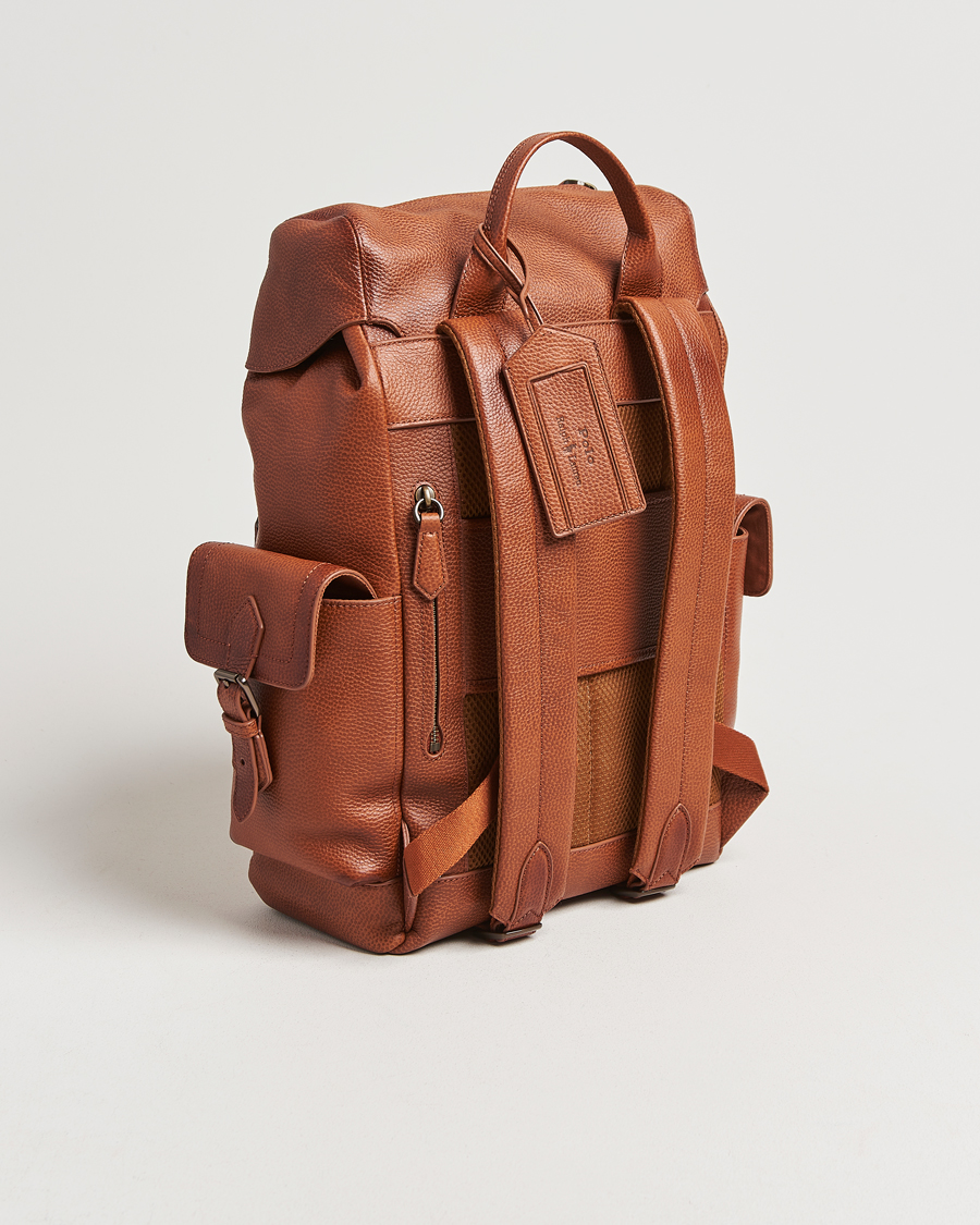 Mies | Polo Ralph Lauren Leather Flap Backpack Saddle Brown | Polo Ralph Lauren | Leather Flap Backpack Saddle Brown