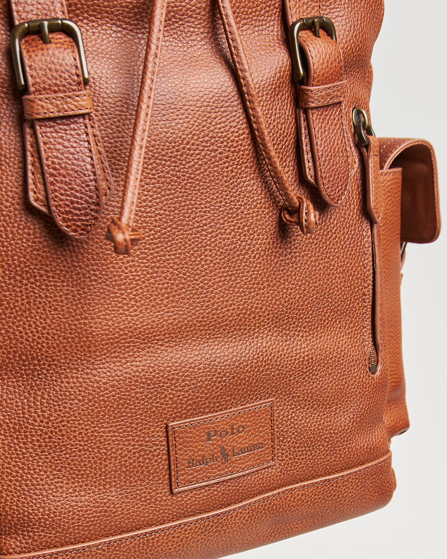 Mies | Polo Ralph Lauren Leather Flap Backpack Saddle Brown | Polo Ralph Lauren | Leather Flap Backpack Saddle Brown