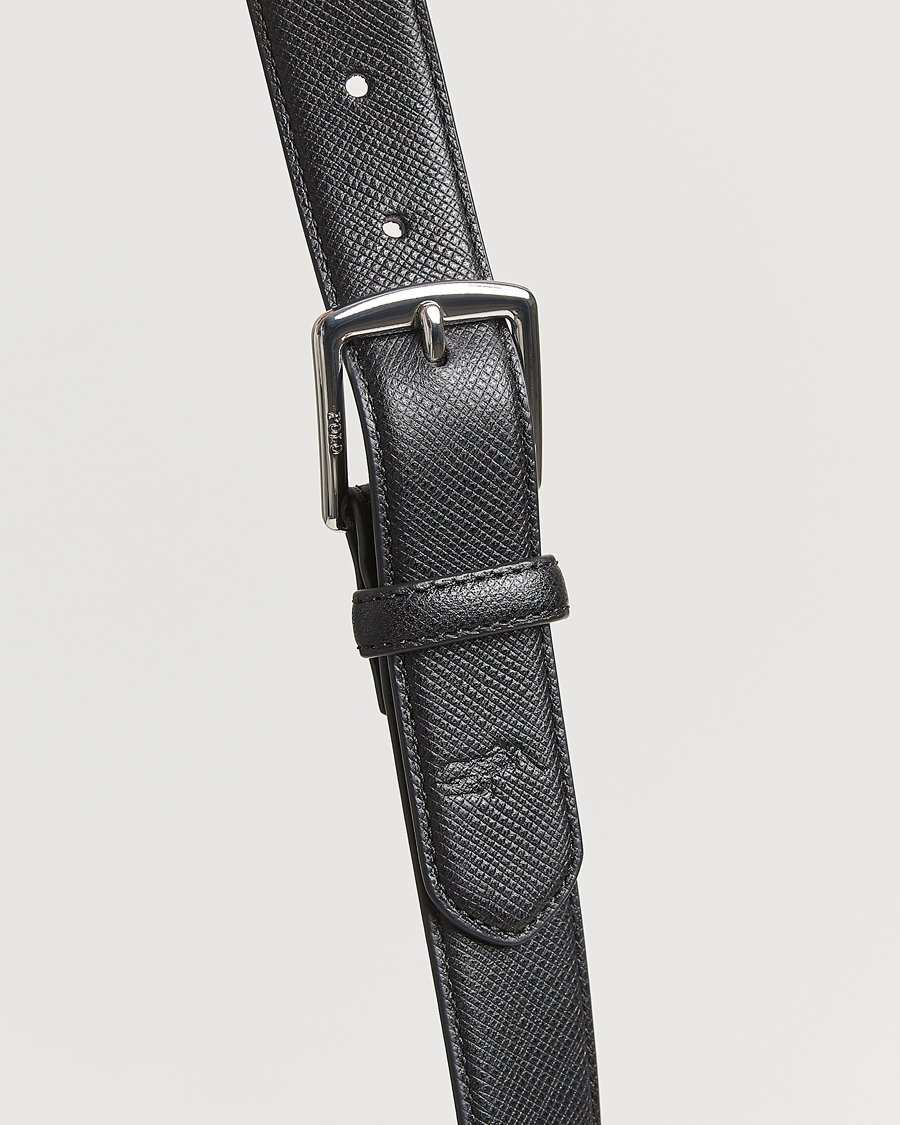 Mies | Polo Ralph Lauren Saffiano Leather Belt Black | Polo Ralph Lauren | Saffiano Leather Belt Black