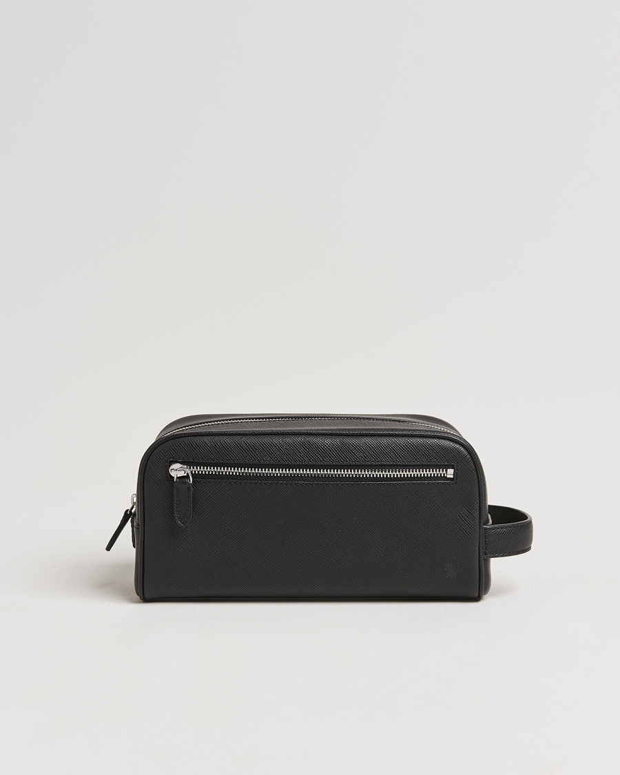 Mies | Polo Ralph Lauren Saffiano Leather Washbag Black | Polo Ralph Lauren | Saffiano Leather Washbag Black