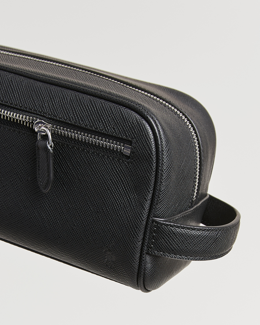 Mies | Polo Ralph Lauren Saffiano Leather Washbag Black | Polo Ralph Lauren | Saffiano Leather Washbag Black