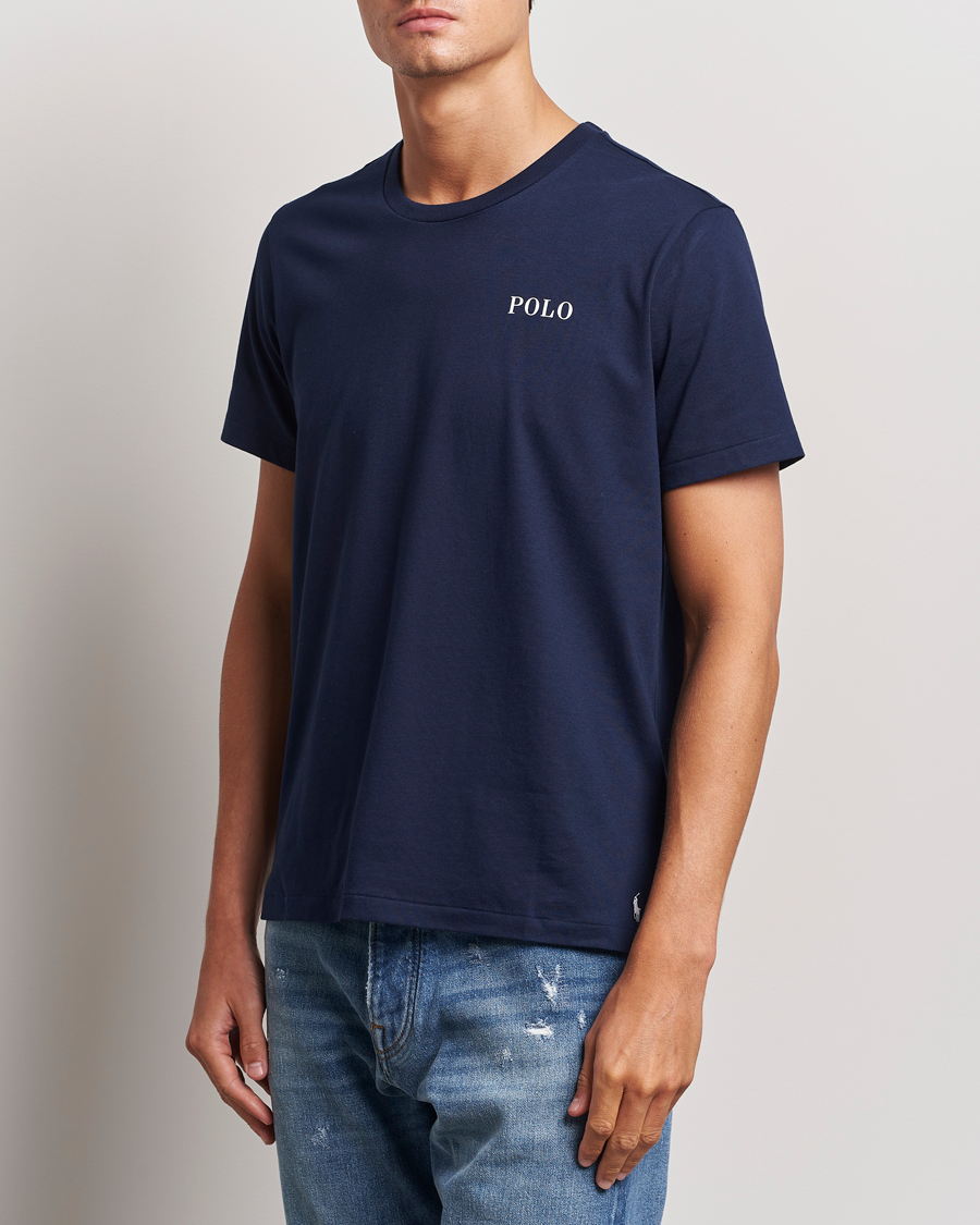 Mies | T-paidat | Polo Ralph Lauren | Logo Cotton Jersey Sleep T-Shirt Cruise Navy