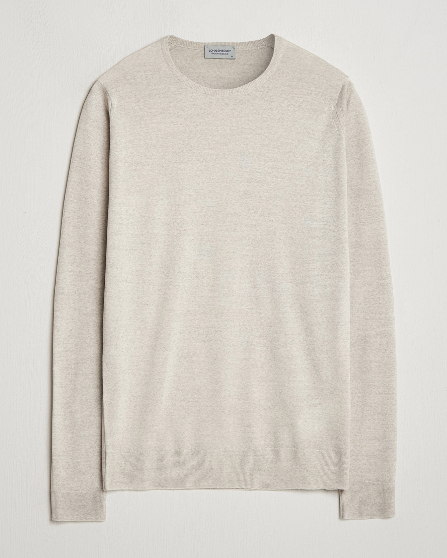 Mies | Puserot | John Smedley | Lundy Extra Fine Merino Crew Neck Grey Fleece