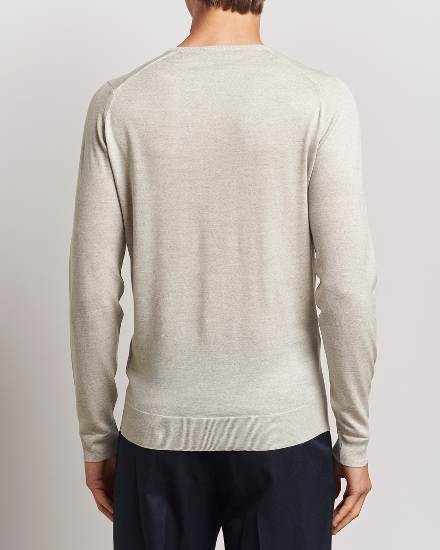 Mies | Puserot | John Smedley | Lundy Extra Fine Merino Crew Neck Grey Fleece