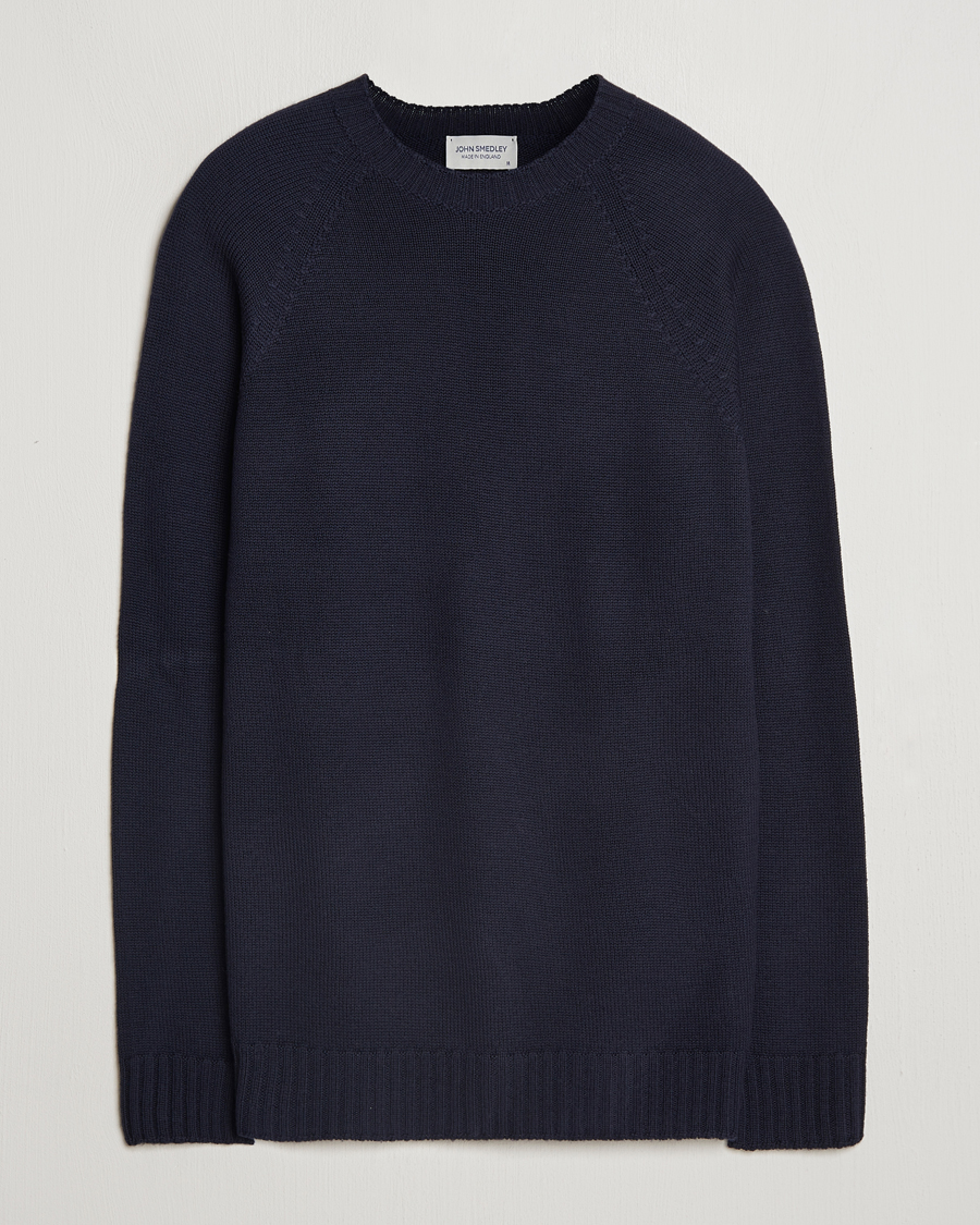 Mies | Puserot | John Smedley | Denver Extra Fine Merino Crew Neck Midnight