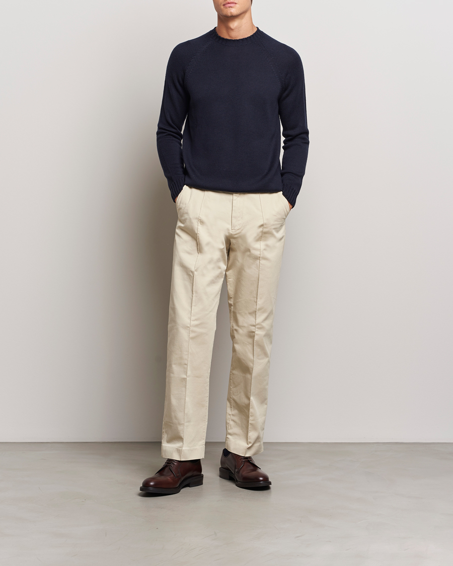 Mies | Puserot | John Smedley | Denver Extra Fine Merino Crew Neck Midnight