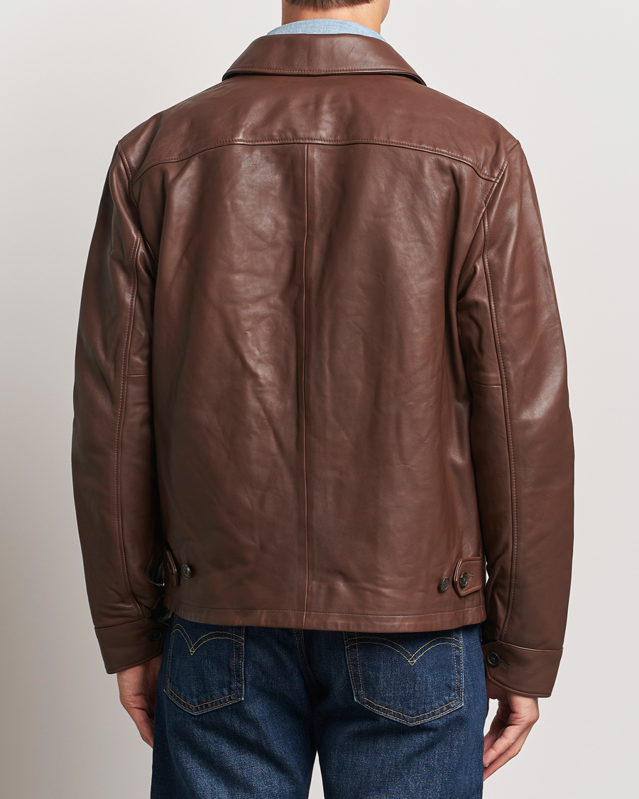 Mies | Takit | Polo Ralph Lauren | Maxwell Windbreaker Leather Jacket Bison Brown