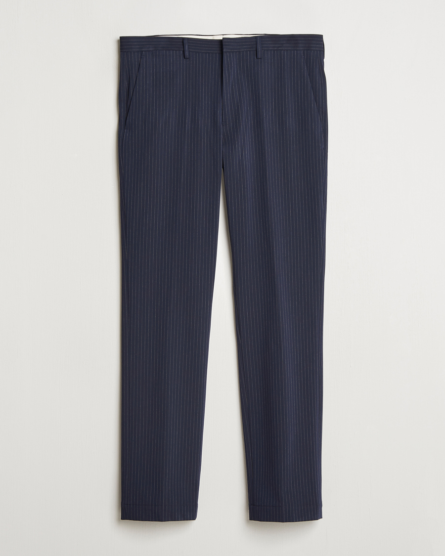 Mies | Housut | Polo Ralph Lauren | Straight Fit Hudson Pinstripe Pants Navy