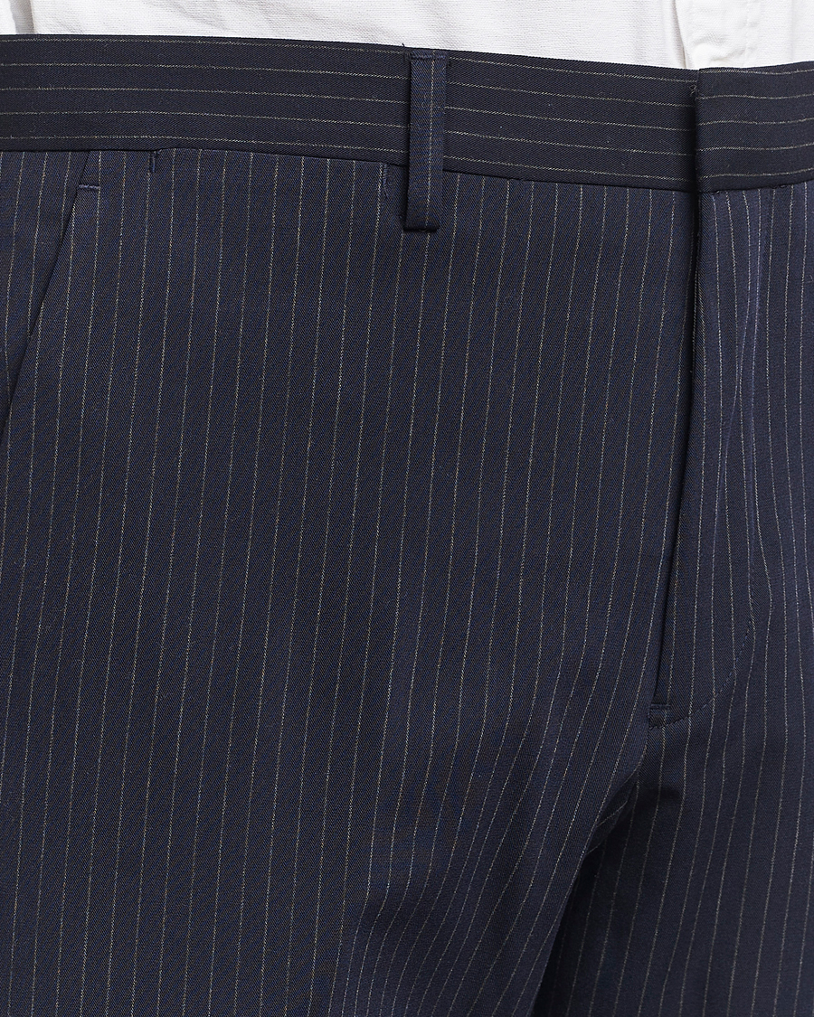 Mies | Housut | Polo Ralph Lauren | Straight Fit Hudson Pinstripe Pants Navy