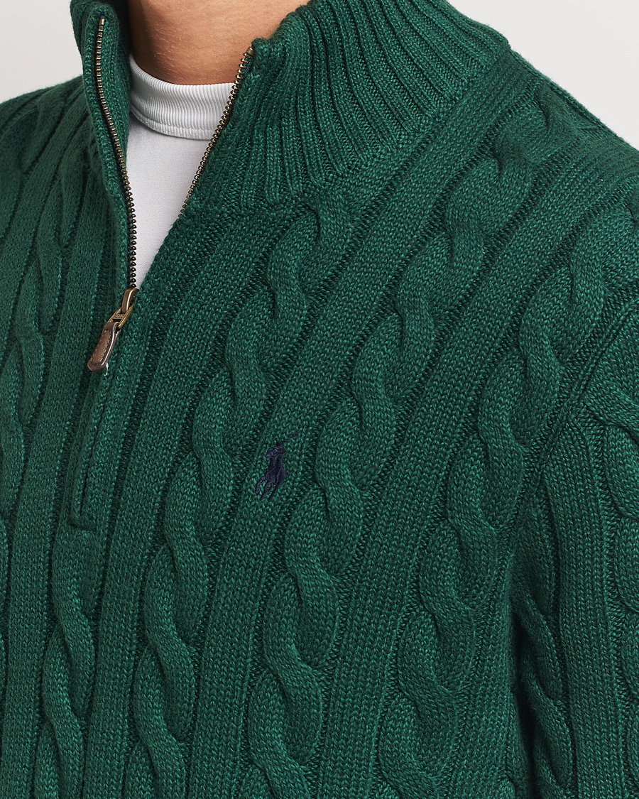 Mies | Puserot | Polo Ralph Lauren | Cotton Cable Half Zip Vintage Pine