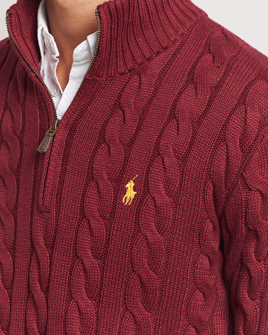 Mies | Puserot | Polo Ralph Lauren | Cotton Cable Half Zip Red Carpet