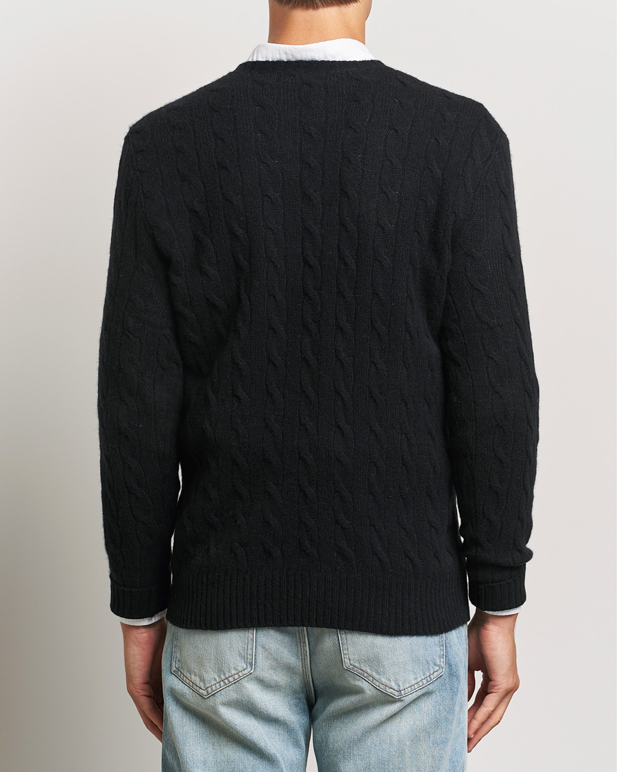 Mies | Puserot | Polo Ralph Lauren | Wool/Cashmere Cable Crew Neck Polo Black