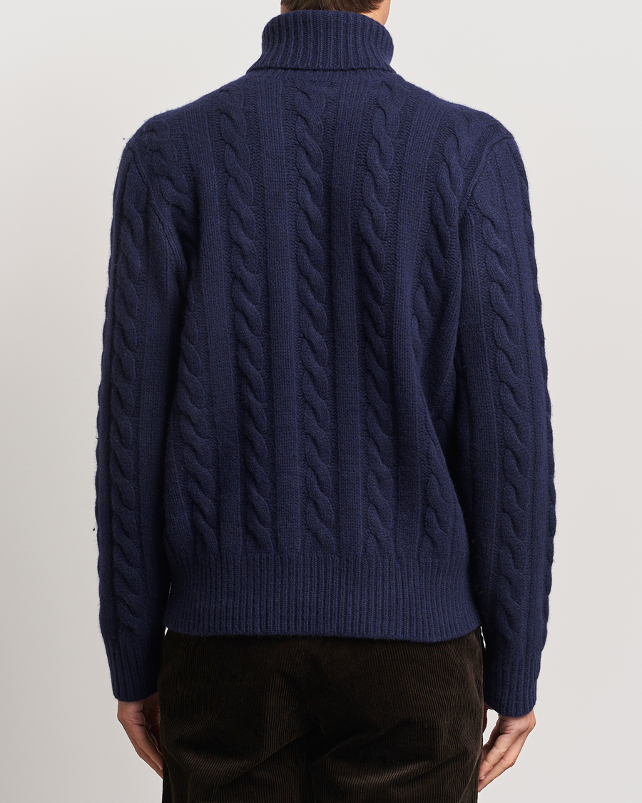 Mies | Puserot | Polo Ralph Lauren | Wool/Cashmere Cable Rollneck Hunter Navy
