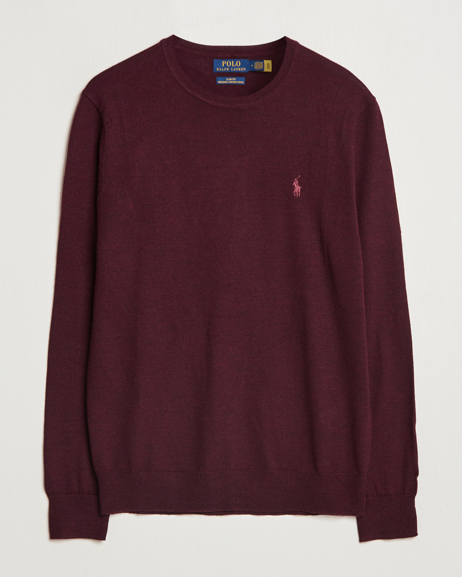 Mies | Puserot | Polo Ralph Lauren | Merino Crew Neck Pullover Aged Wine Heather