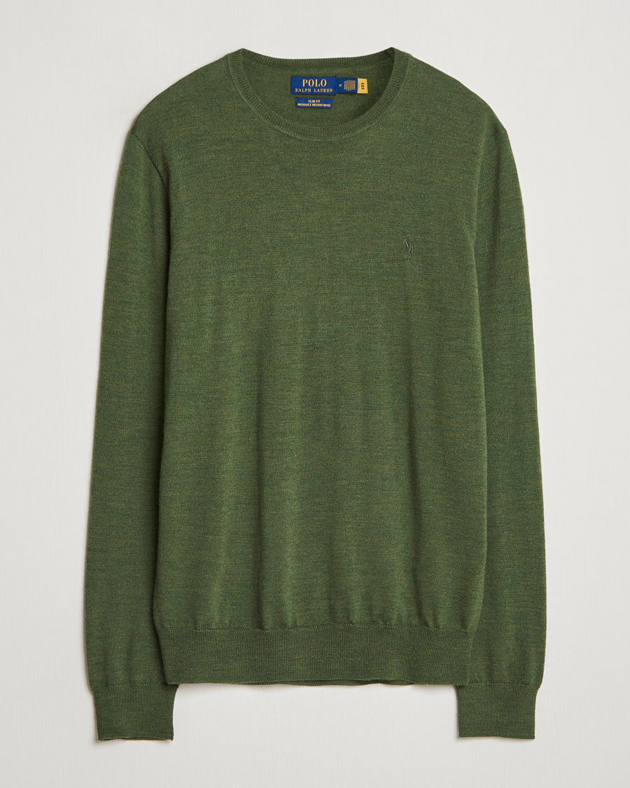 Mies | Puserot | Polo Ralph Lauren | Merino Crew Neck Pullover Classic Olive Heather