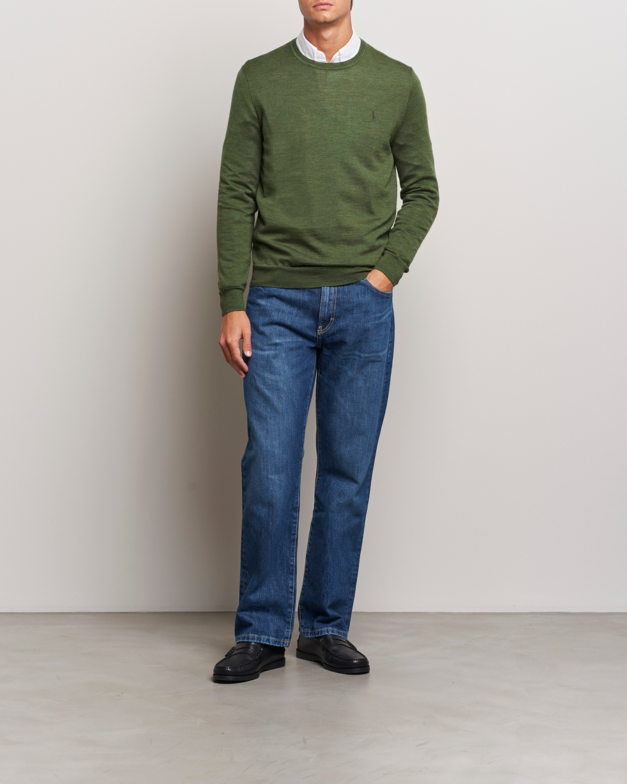 Mies | Puserot | Polo Ralph Lauren | Merino Crew Neck Pullover Classic Olive Heather