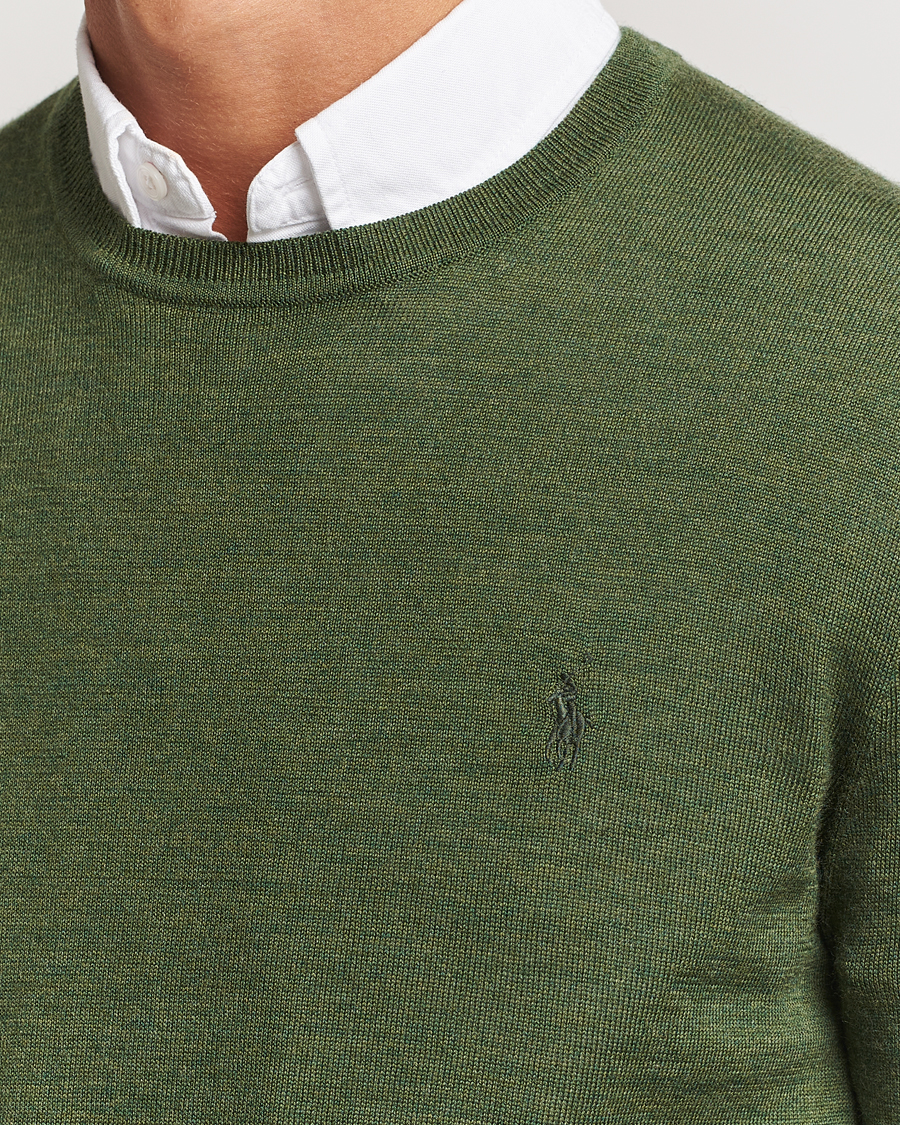 Mies | Puserot | Polo Ralph Lauren | Merino Crew Neck Pullover Classic Olive Heather