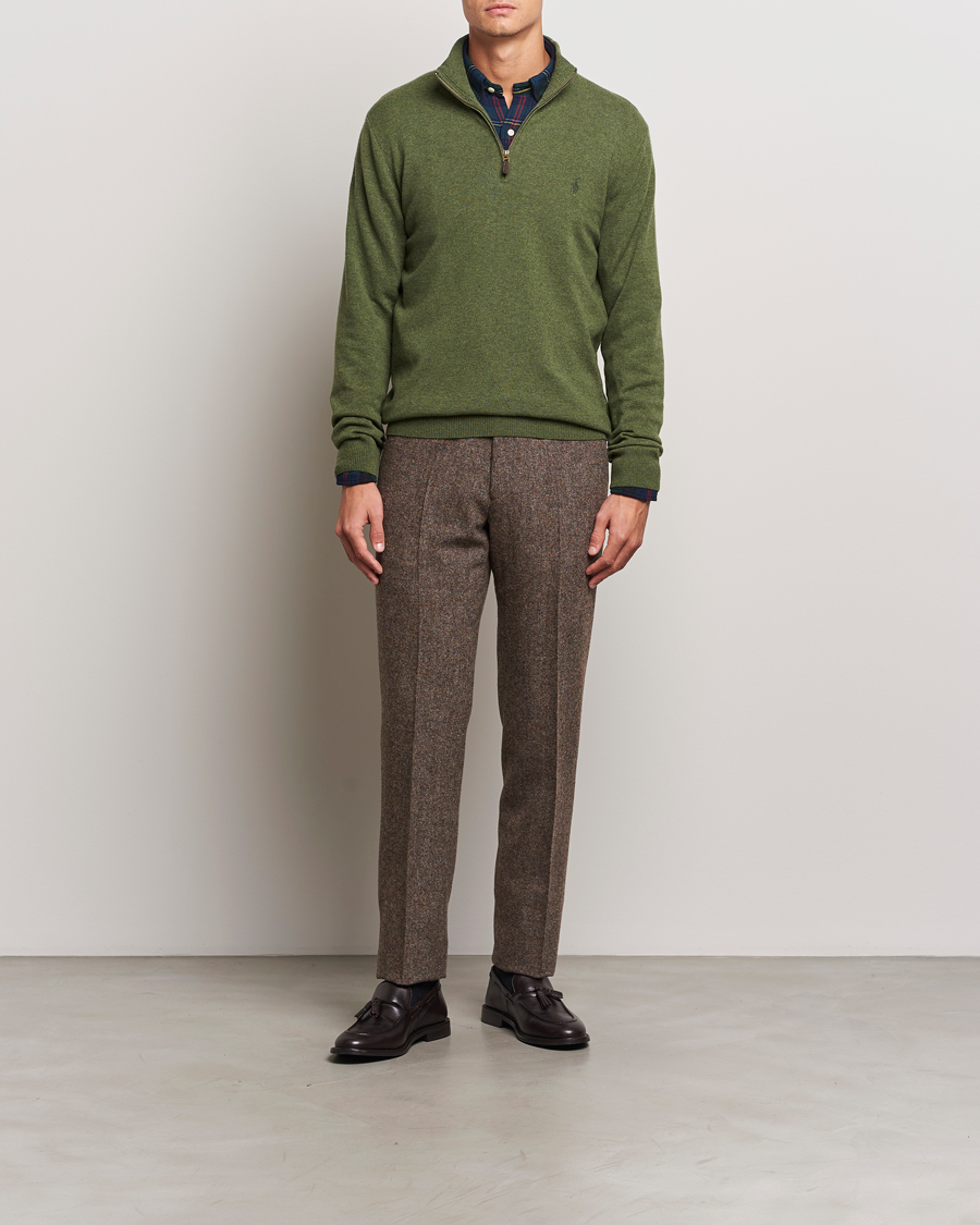 Mies | Puserot | Polo Ralph Lauren | Merino Half-Zip Sweater Classic Olive Heather