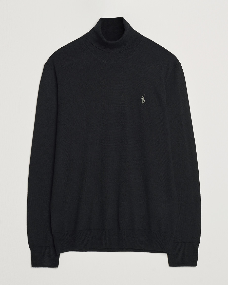Mies | Puserot | Polo Ralph Lauren | Merino Knitted Rollneck Polo Black