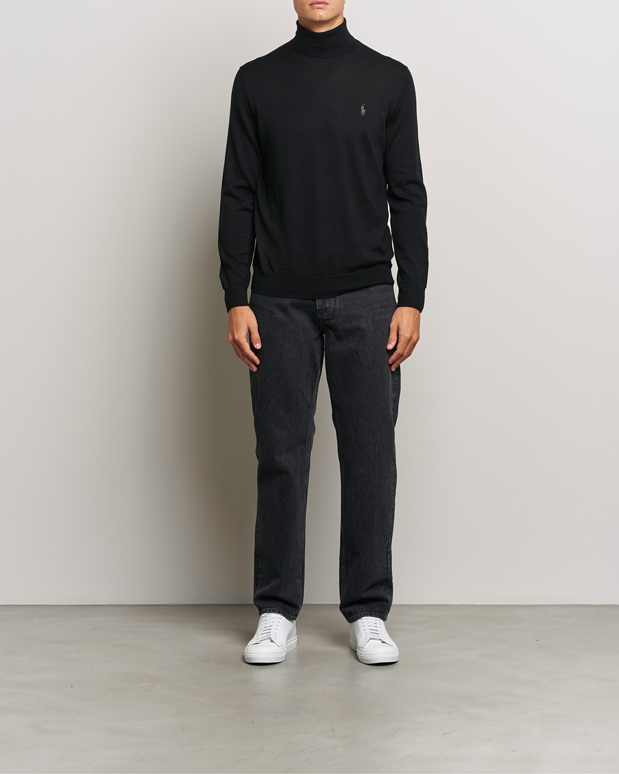 Mies | Puserot | Polo Ralph Lauren | Merino Knitted Rollneck Polo Black