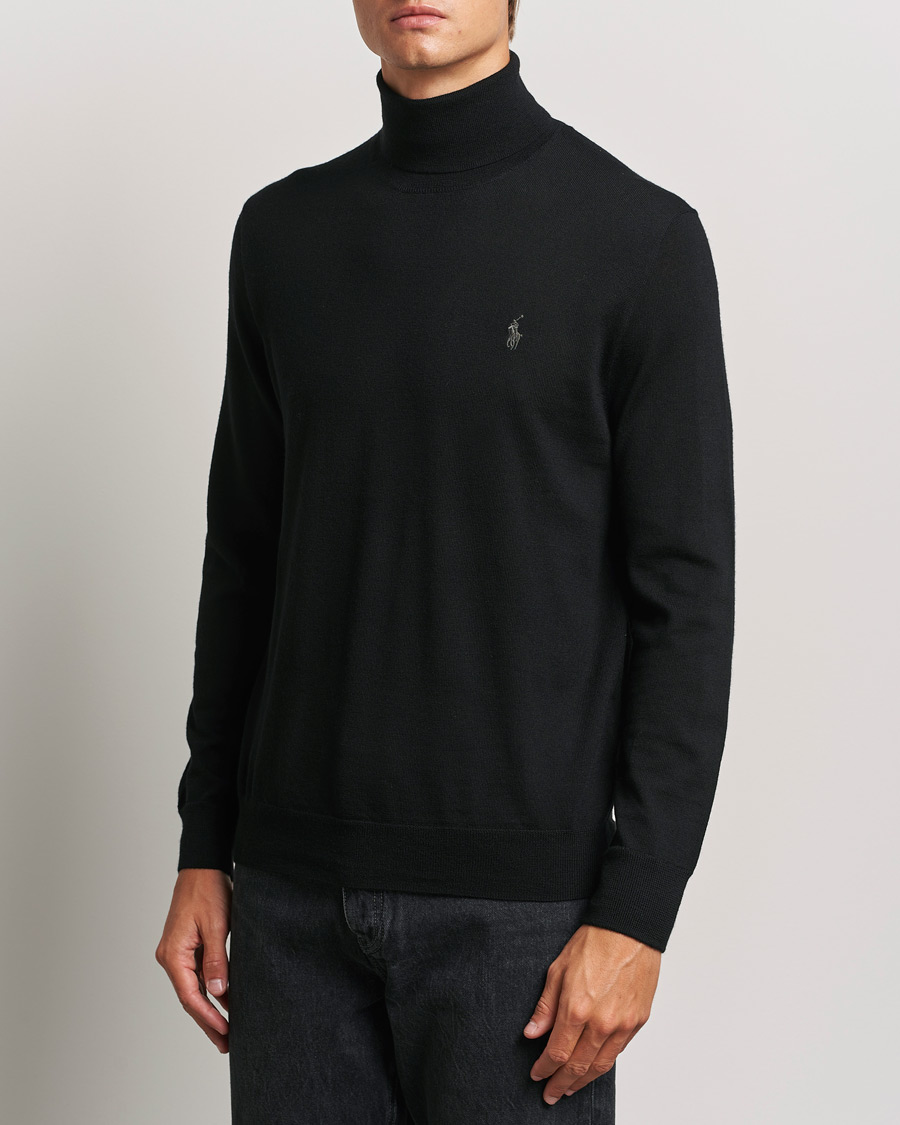 Mies | Puserot | Polo Ralph Lauren | Merino Knitted Rollneck Polo Black