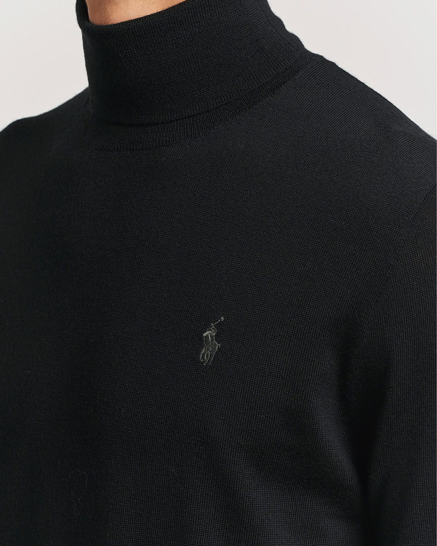 Mies | Puserot | Polo Ralph Lauren | Merino Knitted Rollneck Polo Black
