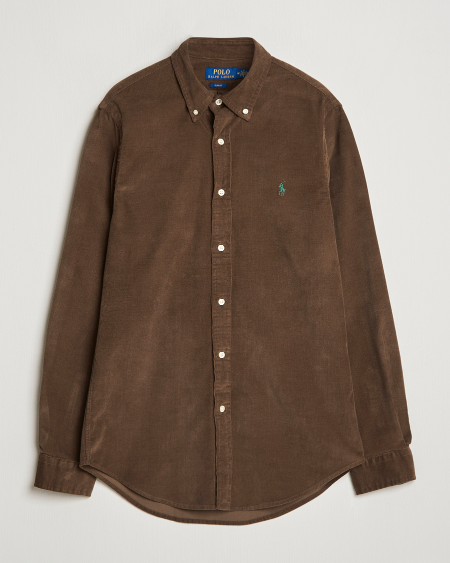 Mies | Kauluspaidat | Polo Ralph Lauren | Slim Fit Corduroy Shirt Chocolate Mousse