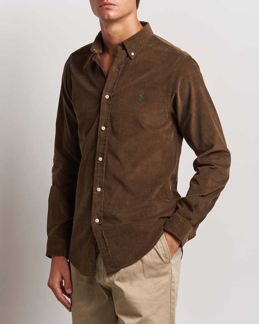 Mies | Kauluspaidat | Polo Ralph Lauren | Slim Fit Corduroy Shirt Chocolate Mousse