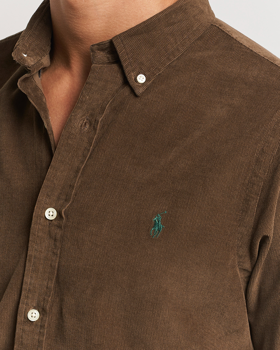 Mies | Kauluspaidat | Polo Ralph Lauren | Slim Fit Corduroy Shirt Chocolate Mousse