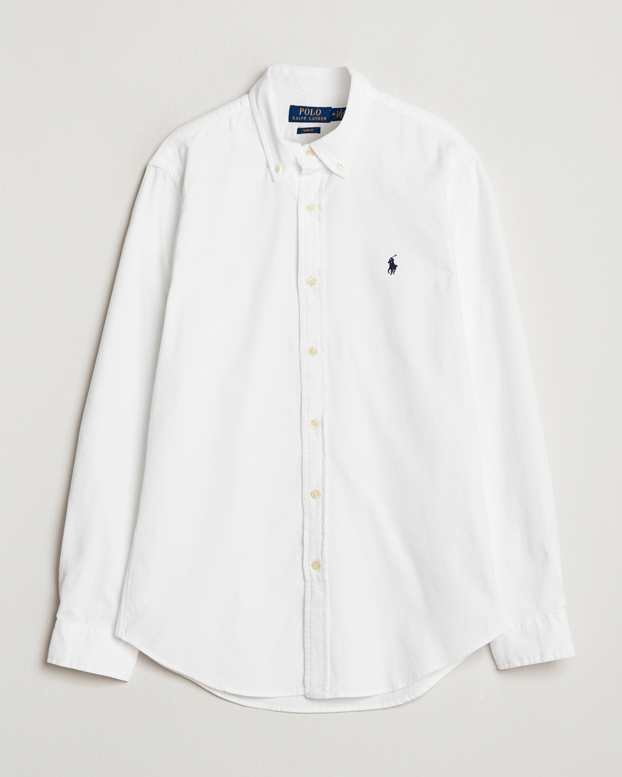 Mies | Kauluspaidat | Polo Ralph Lauren | Slim Fit Corduroy Shirt White