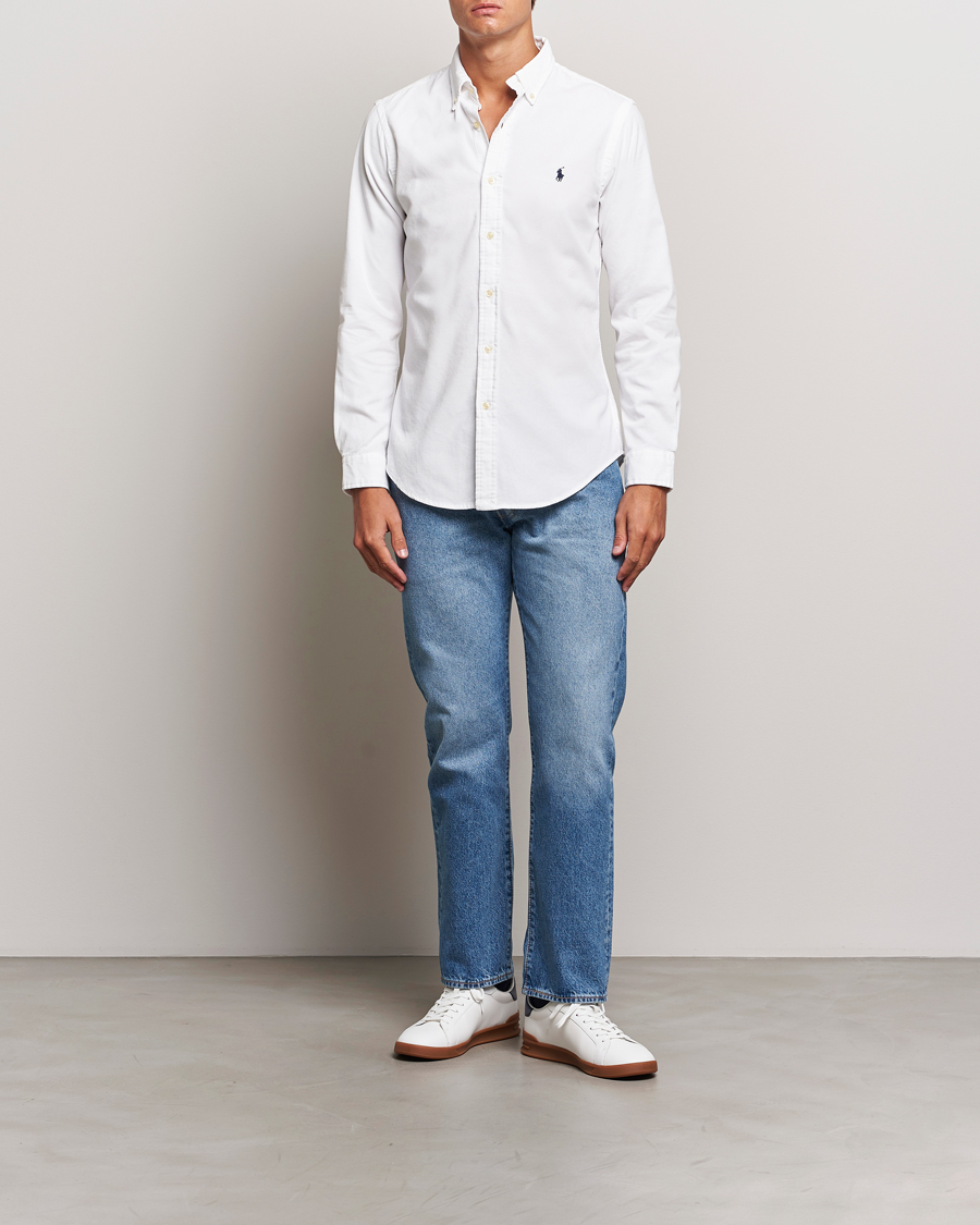 Mies | Kauluspaidat | Polo Ralph Lauren | Slim Fit Corduroy Shirt White
