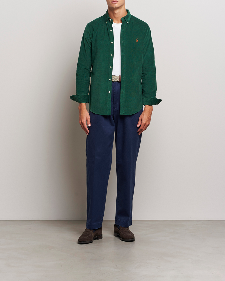 Mies | Kauluspaidat | Polo Ralph Lauren | Slim Fit Corduroy Shirt Vintage Pine
