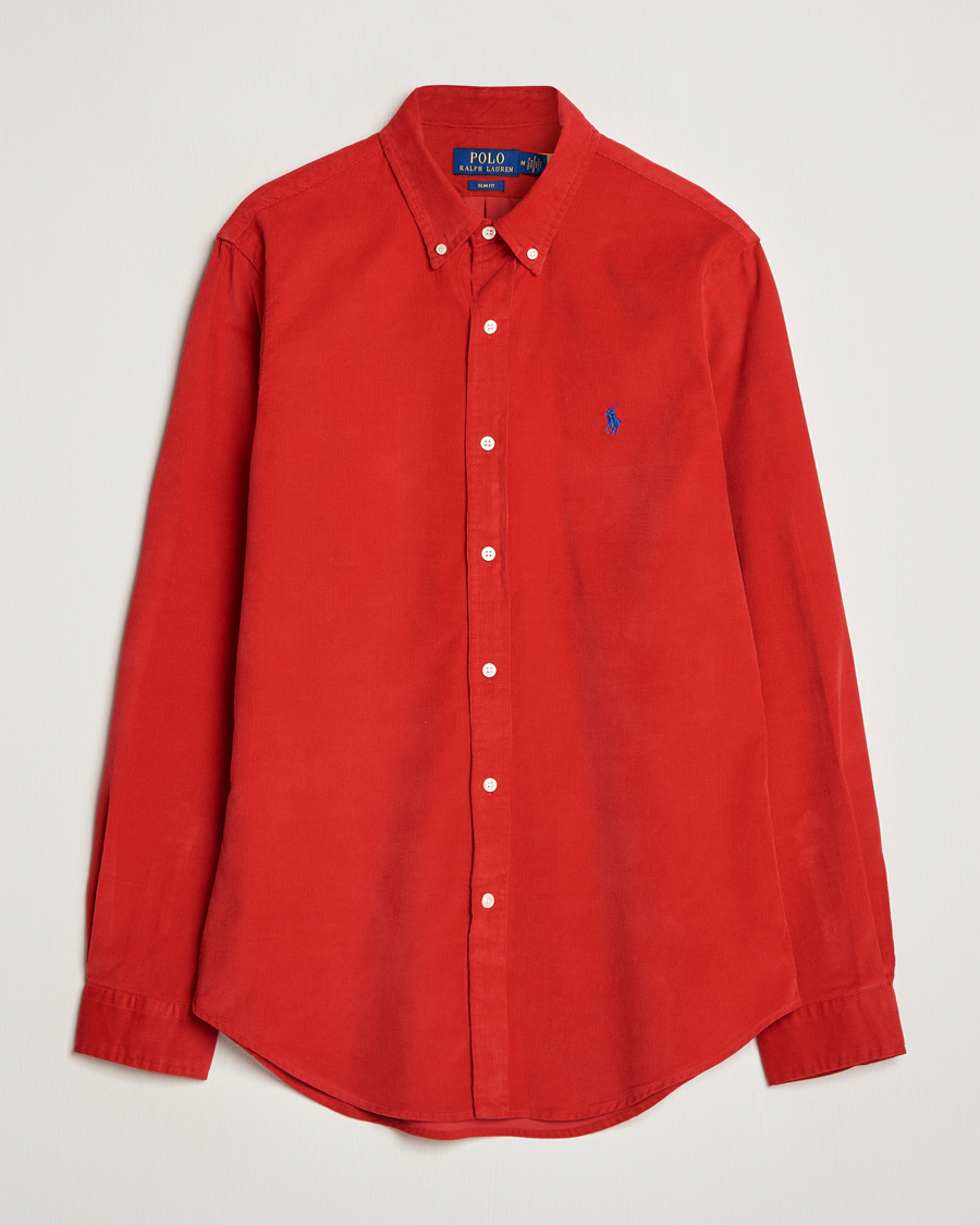 Mies | Kauluspaidat | Polo Ralph Lauren | Slim Fit Corduroy Shirt Martin Red