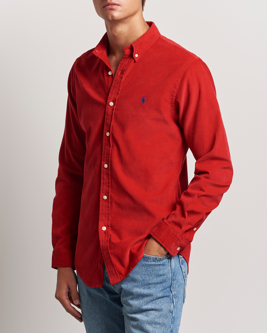 Mies | Kauluspaidat | Polo Ralph Lauren | Slim Fit Corduroy Shirt Martin Red