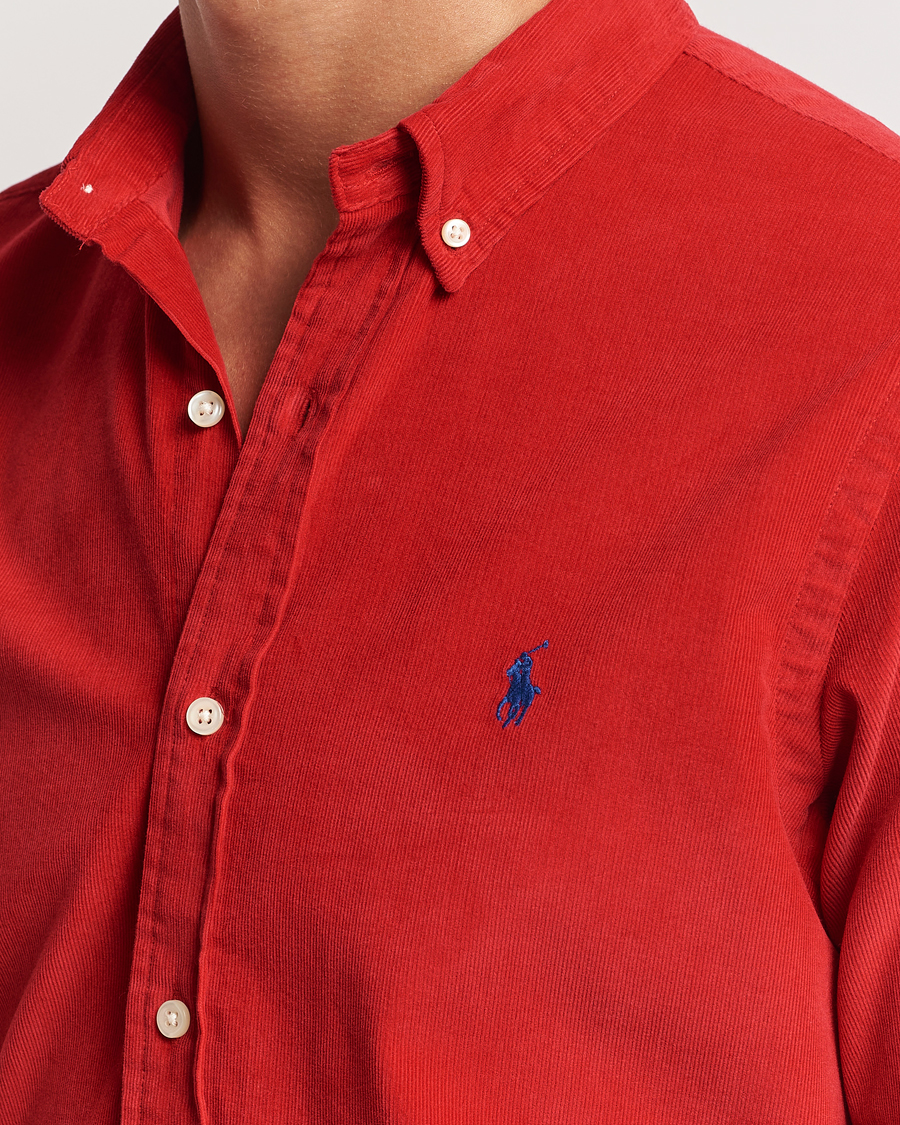 Mies | Kauluspaidat | Polo Ralph Lauren | Slim Fit Corduroy Shirt Martin Red